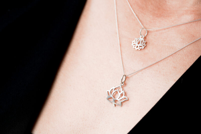 Lotus Necklace L | 925 silver - Image 3